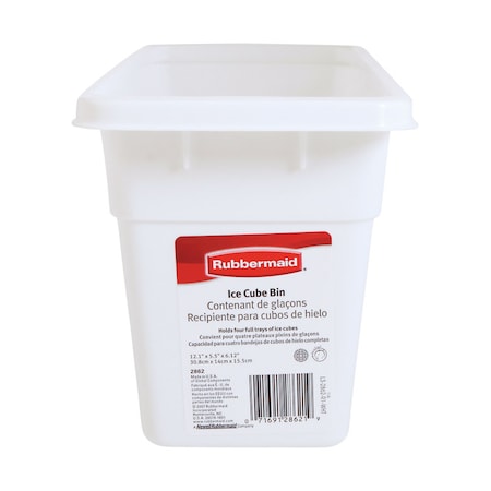 Rubbermaid Rubbermaid White Plastic Ice Cube Bin 2862-RD-WHT